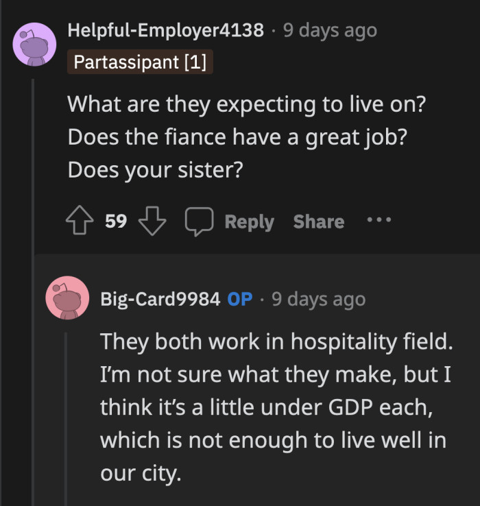 What does she have to worry about when she has OP to bail her out?