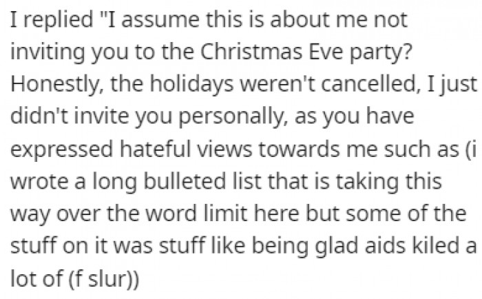 OP decided to call out her aunt by commenting on her rant on Facebook