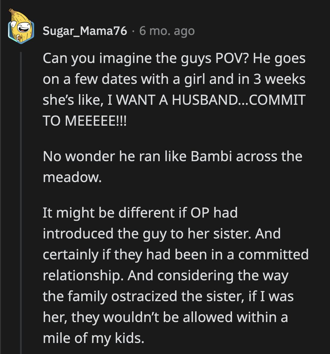 Stealing a sibling's significant other while they are in a committed relationship is different from what happened between these siblings.