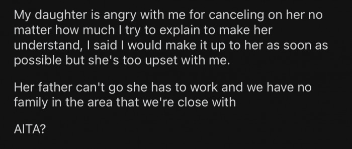 Op's daughter was angry with her, which made her doubt how she handled the situation.
