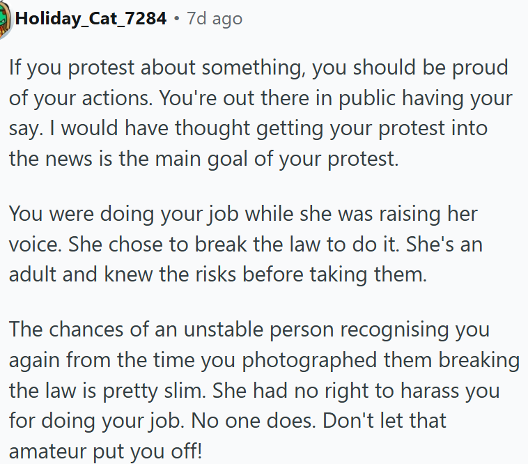 OP was doing his job.