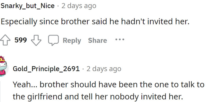 Brother should've said something