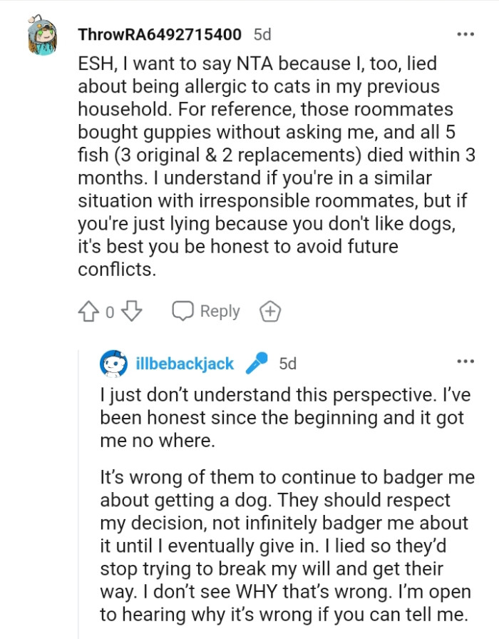 You are just lying because you don't like dogs