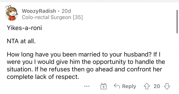 If he doesn't say something to his mom, then I know I would.