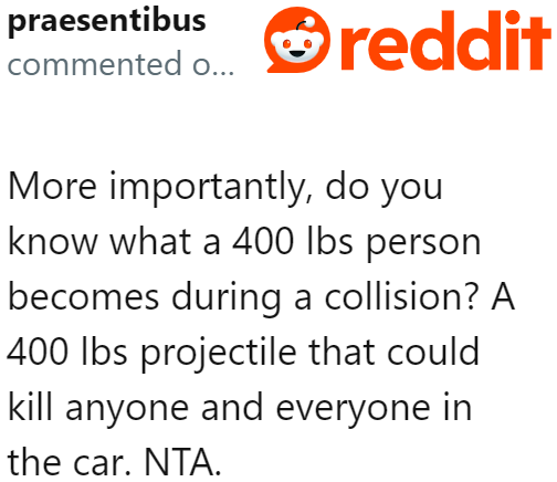 Not buckling up could endanger other people too.