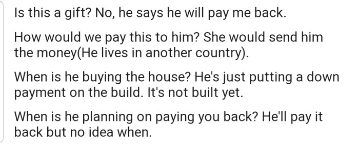 Well, OP had a few questions before deciding on his wife's request