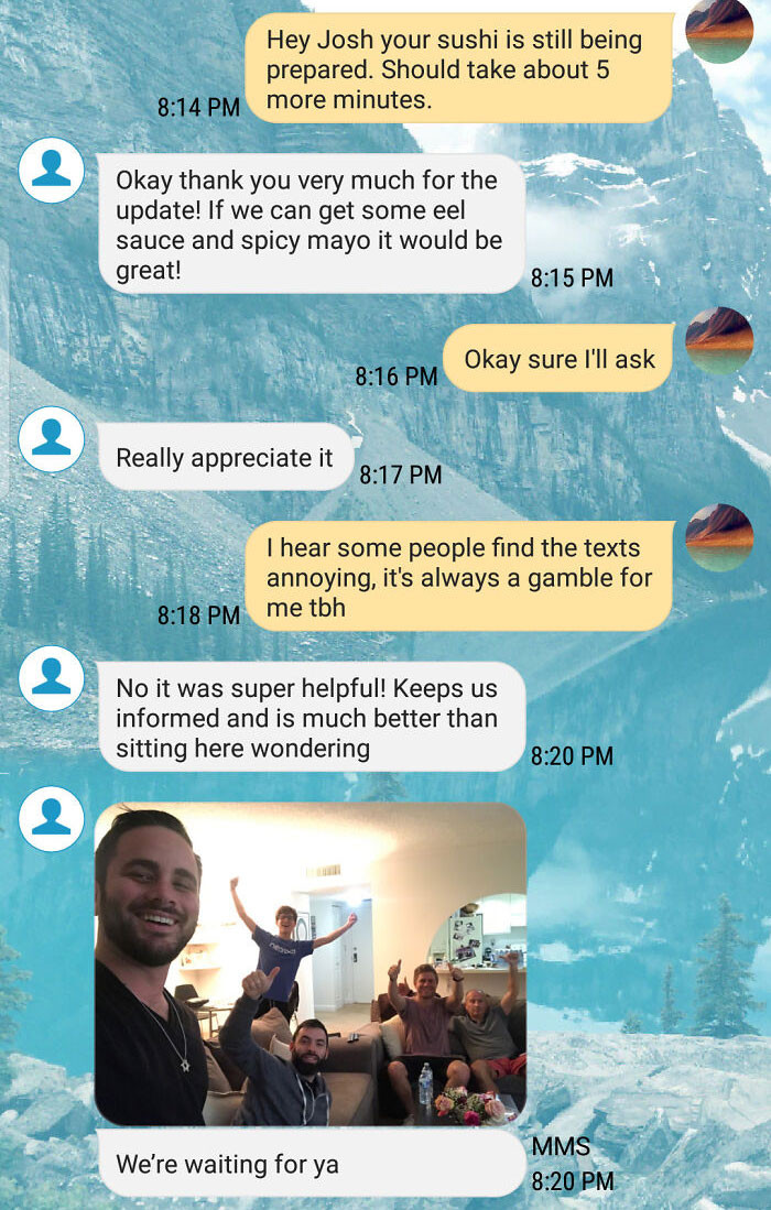 7. This is a wholesome conversation!