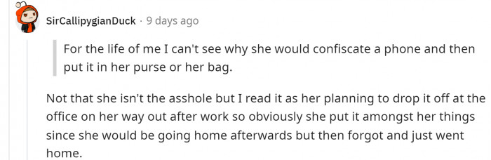 This is somewhat reasonable, though. We all make mistakes, but it should have at least never ended up in her toddler's hands.