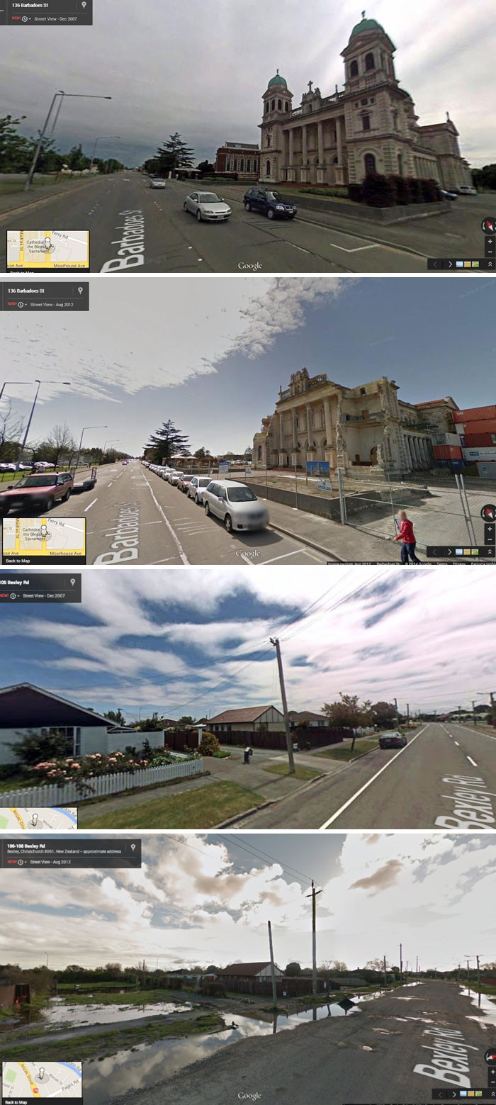 "Christchurch, New Zealand, Before And After The 2011 Earthquake"