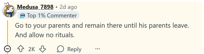 Time to go and stay with your parents.