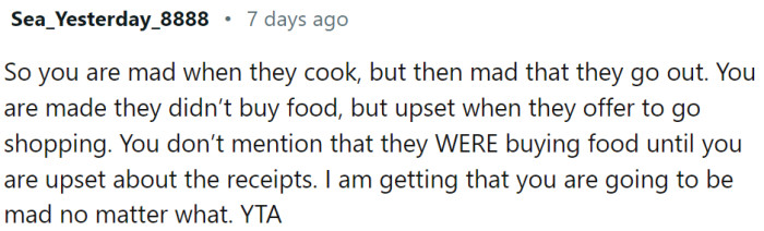 This Redditor thinks that OP is going to be mad no matter what