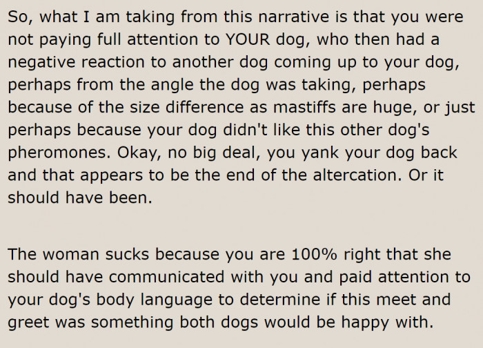 Both dog owners had faults.