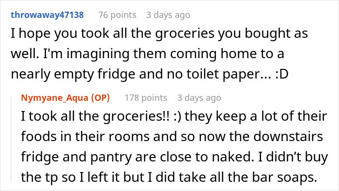The OP took all the groceries
