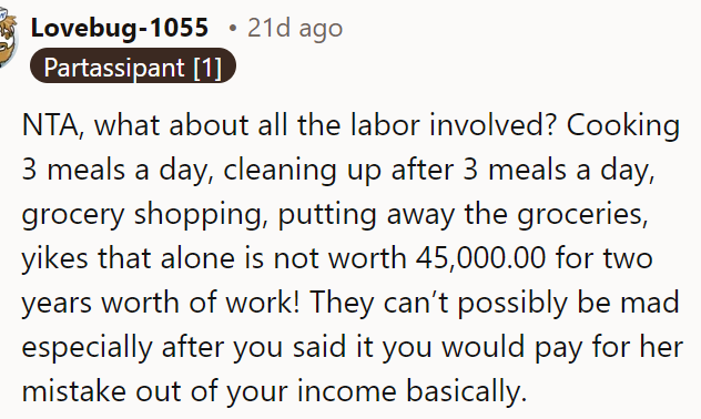 They don't have the right to be mad at the OP