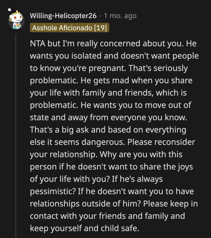They both wanted this child. What happened so suddenly that his attitude soured this fast?
