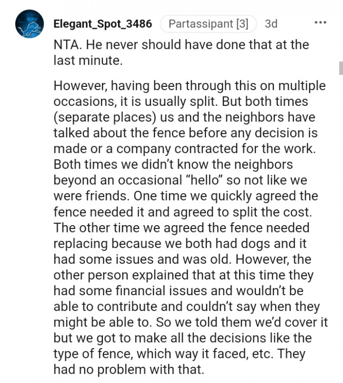 He shouldn't have done that at the last minute