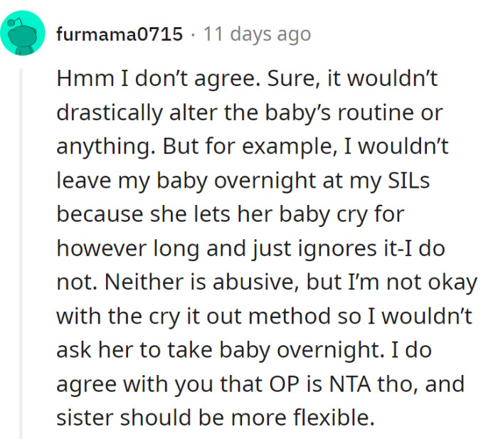 Different strokes for different cribs. Sister's got her baby drama, and OP's NTA terms deserve applause.