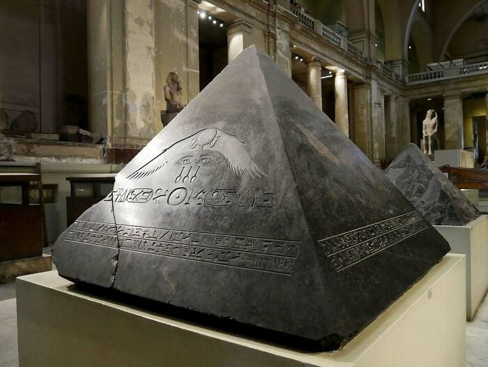 Capstone of Amenemhat III's pyramid, 1860–1814 BC.
