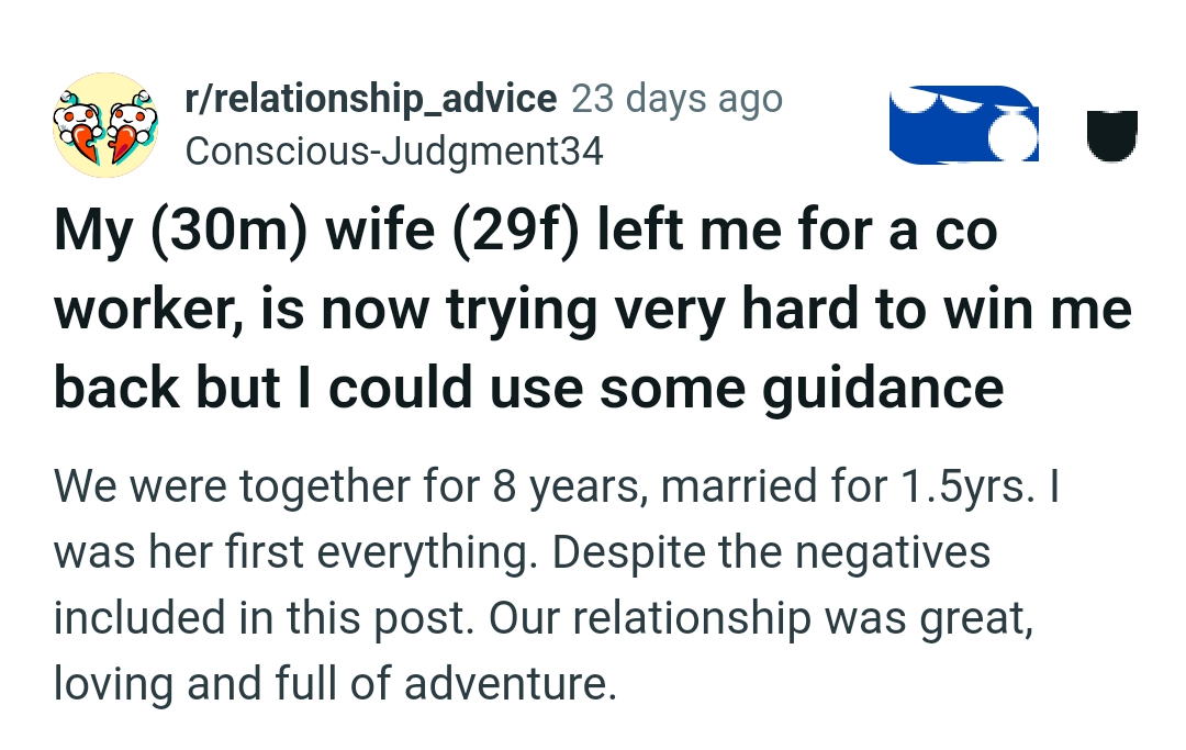 The OP kicks off his story