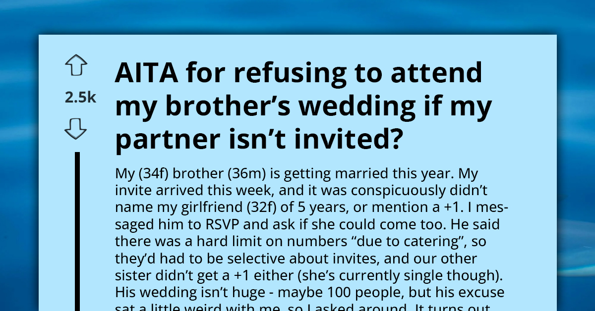 Family Drama Breaks Out After Gay Woman Declines Brother's Wedding Invitation Over Exclusion of Her Partner