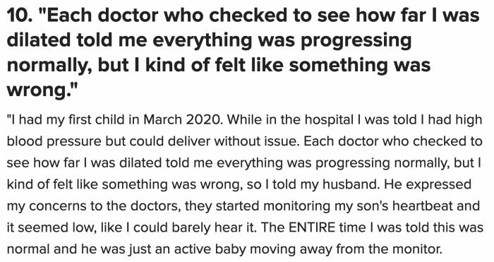 10. It’s terrifying when you’re already pushing for them to take action...