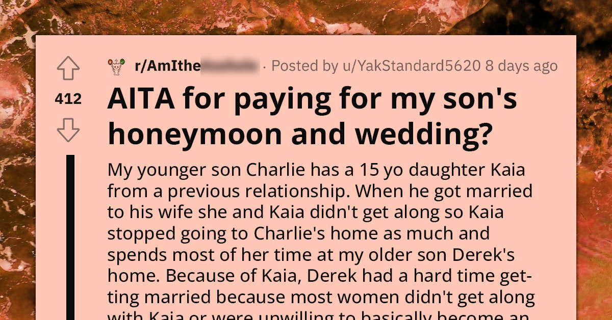 Dad Funds One Son's Wedding And Honeymoon But Declines The Other's Due To Disapproval Of The Union