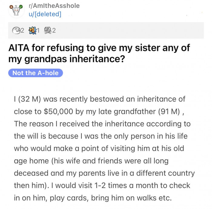 Here's the original post by a Reddit user who later deleted his account: