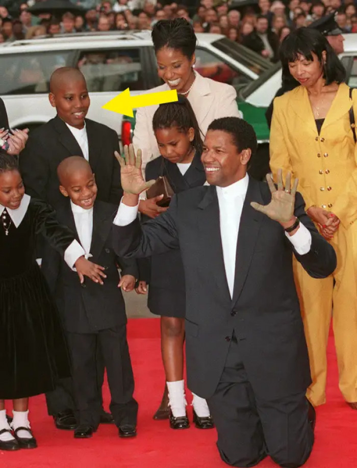 19. Denzel Washington's son, John David Washington, back then: