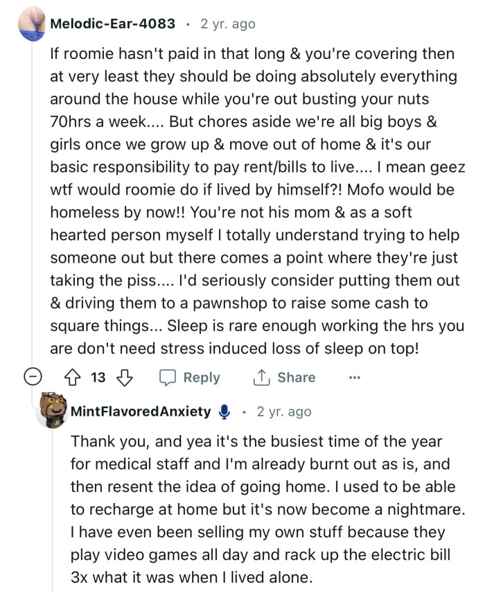 “I'd seriously consider putting them out and driving them to a pawnshop to raise some cash to square things.”