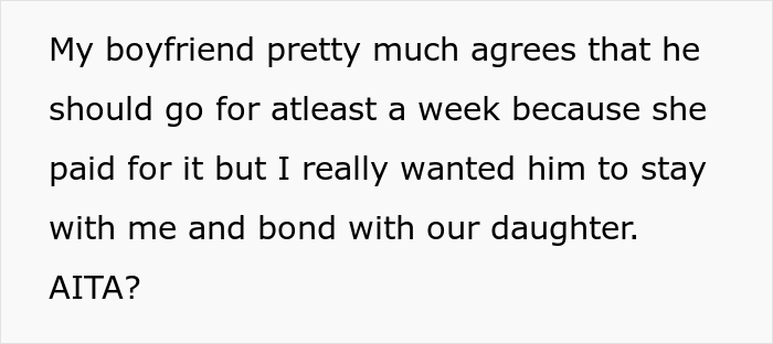 This was her boyfriend's take on it.