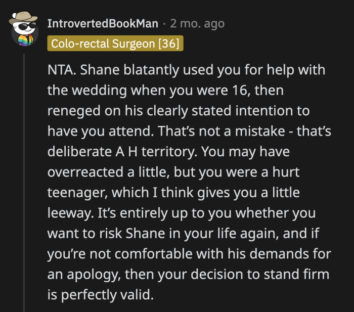 OP needs to think if a relationship with Shane after all these years would be a good addition to his life