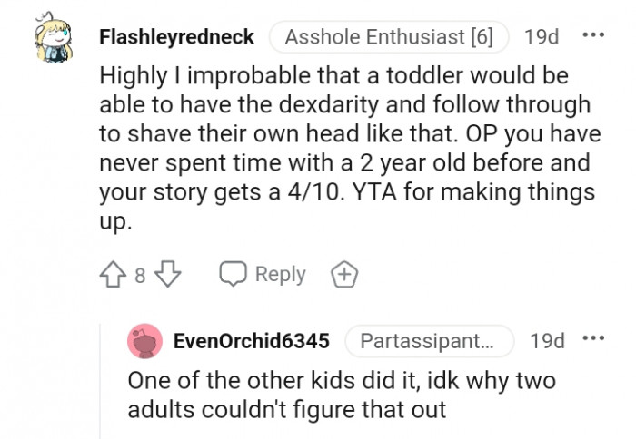 The two adults couldn't figure something out