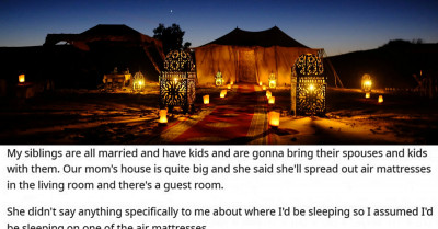 Family Problems Arise When Daughter Is Asked To Sleep In Tent For Christmas