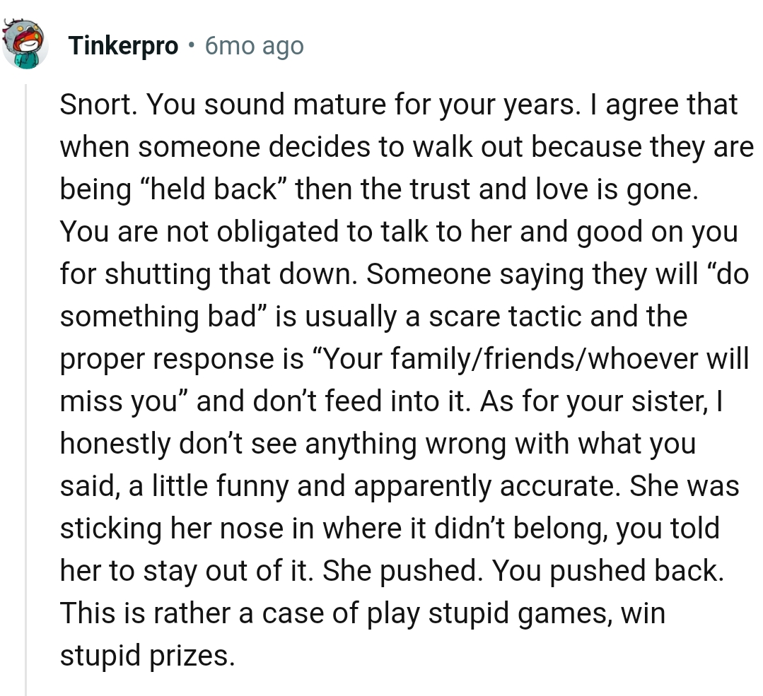 This Redditor doesn't see anything wrong with what the OP said