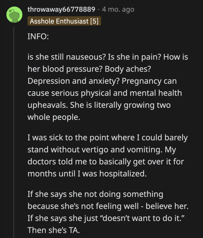 The difference between not wanting to do it and not being able to do it