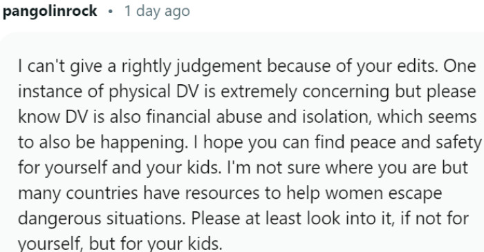 Consider exploring new options for the sake of yourself and your children