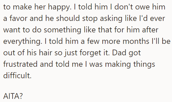 But the OP refused, and he accused him of making things difficult