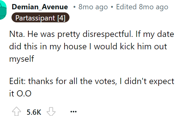 A Redditor agreed with the OP