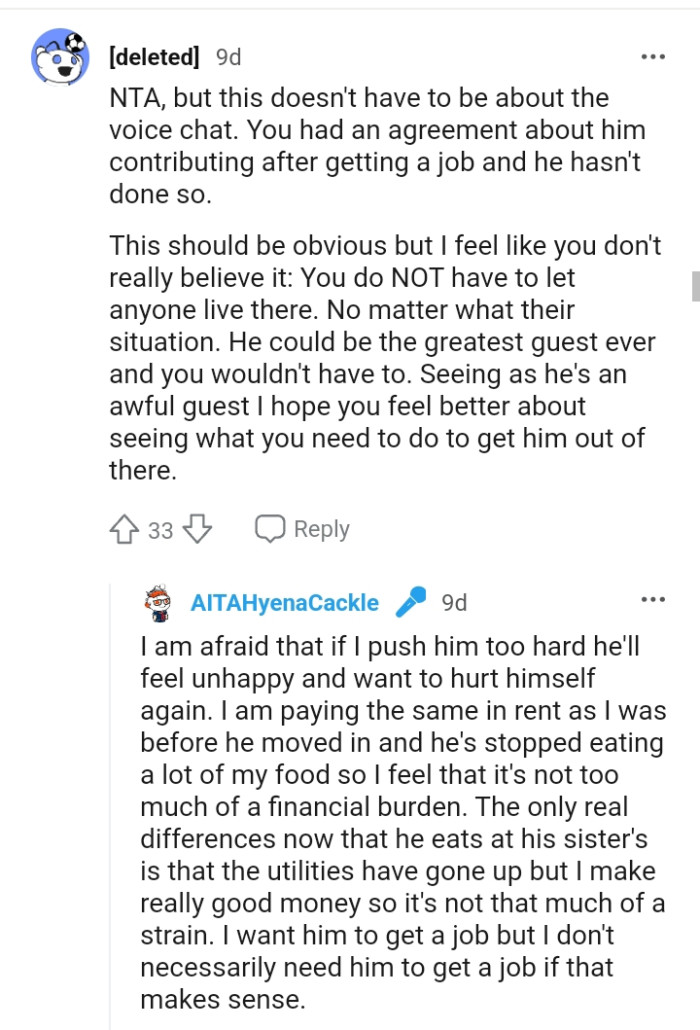 This Redditor feels the OP doesn't really believe it.