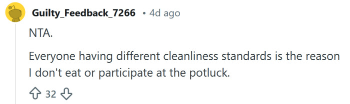 This is why potluck is never a good idea.