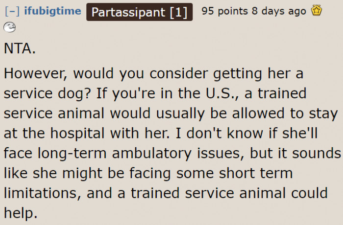 Although people agreed that she isn't wrong, they gave suggestions to meet the daughter halfway.