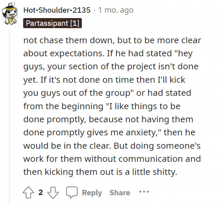 There may be a miscommunication, but a student should have been aware of their own assignments. Not remembering is quite an issue.