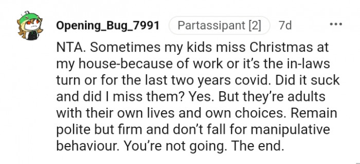 They are adults with their own lives