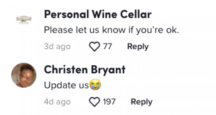 Her Followers Were Really Concerned About Her, as We All Would Be If She Posted This and Then Just Didn't Give an Update