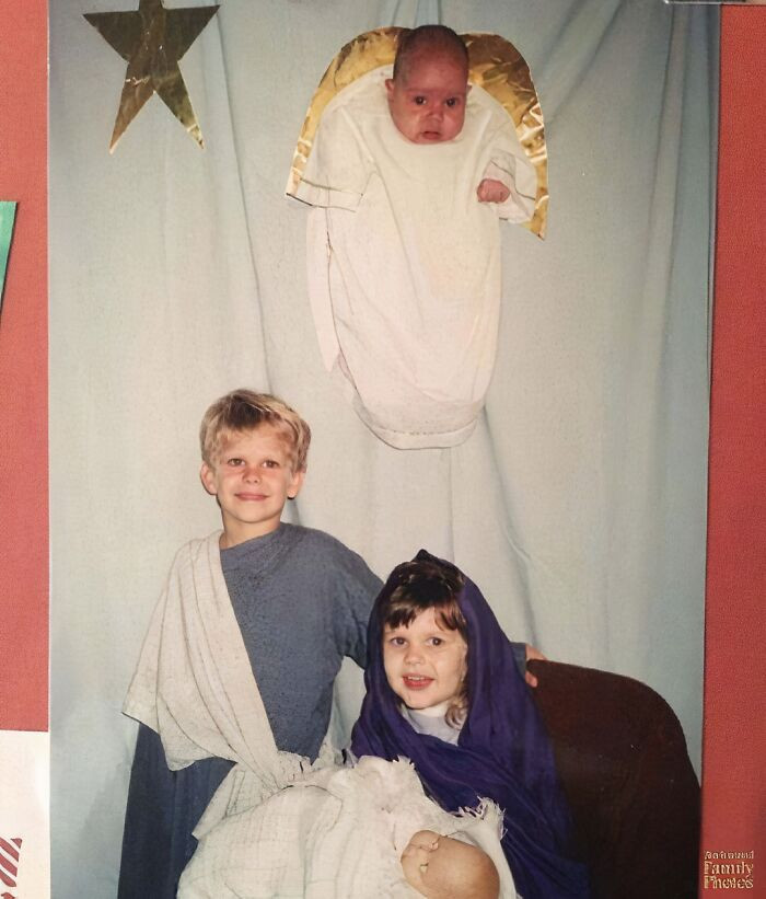 "This Is My Family Christmas Card From 1999. I Was The Angel"