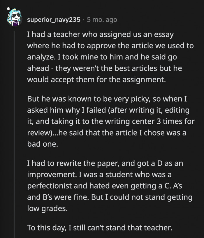 24. He should have told the student to find another source material instead of okay-ing it