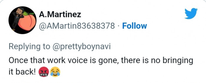 7. There's no bringing back when the work voice is gone