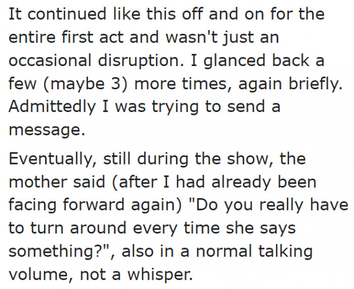 She tried to send a message by looking back at the group.