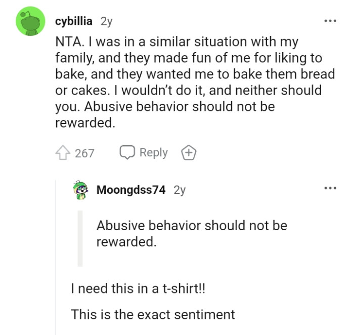 Abusive behavior should not be rewarded