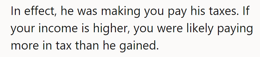 He tried to pass the buck, but she wasn't buying it. Taxing, isn't it?